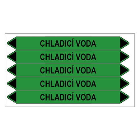 Značení potrubí, chladicí voda